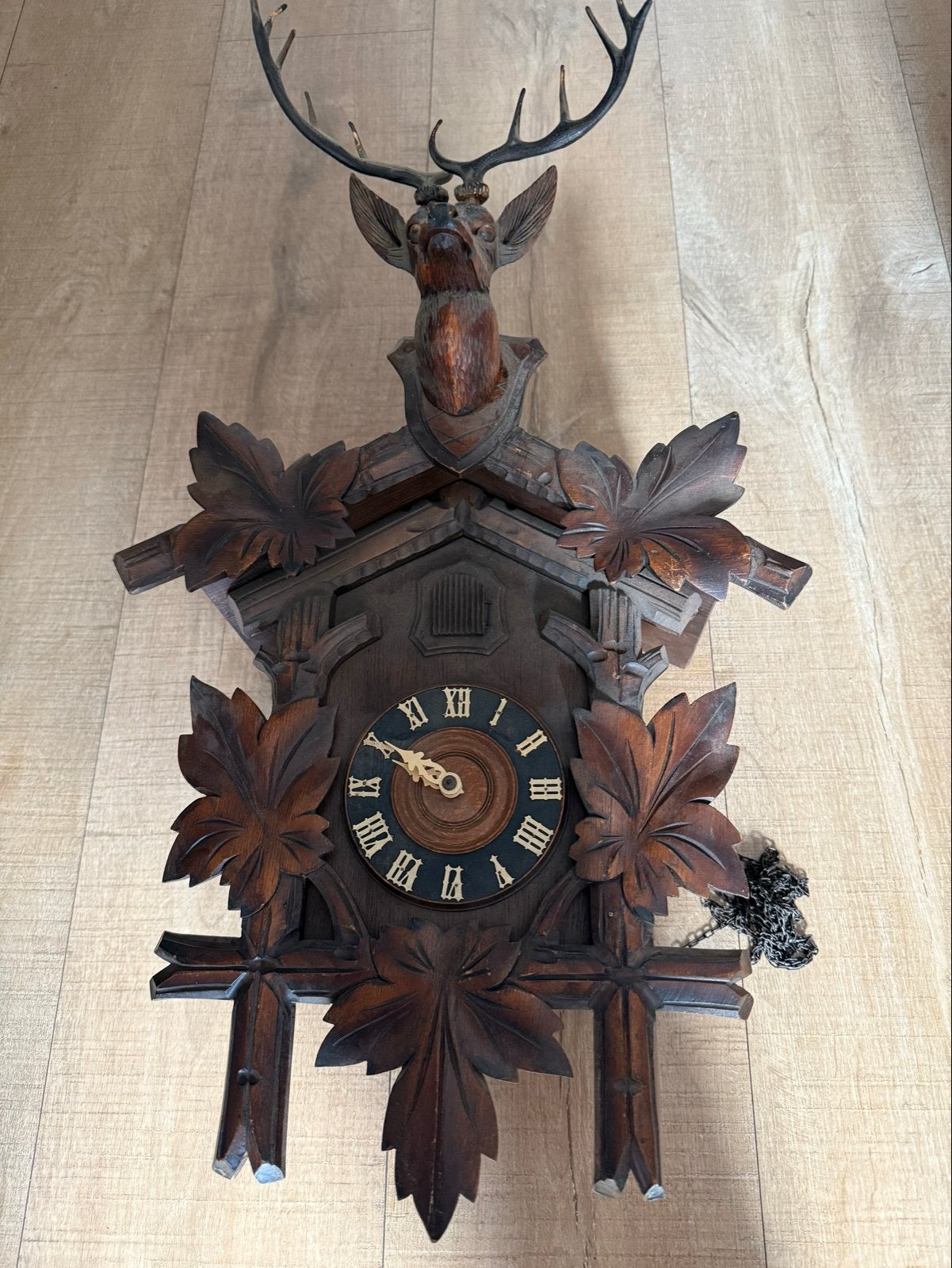 Antieke Koekoeksklok met Hertenkop - Made in West-Germany, Ophalen