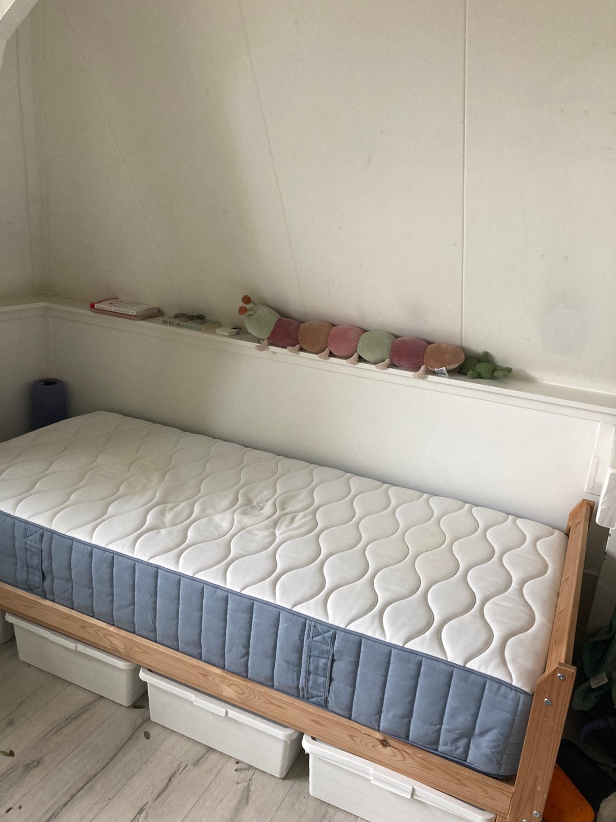 Ikea neiden bedframe 90x200, 90 cm, Eenpersoons, Wit, Ophalen of Verzenden
