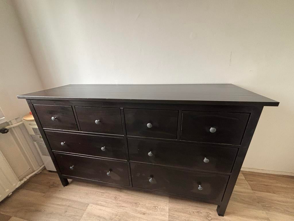 Zwart Dressoir Kast - 160x50x96 cm, Ophalen, Gebruikt, 150 tot 200 cm, Met lade(s)
