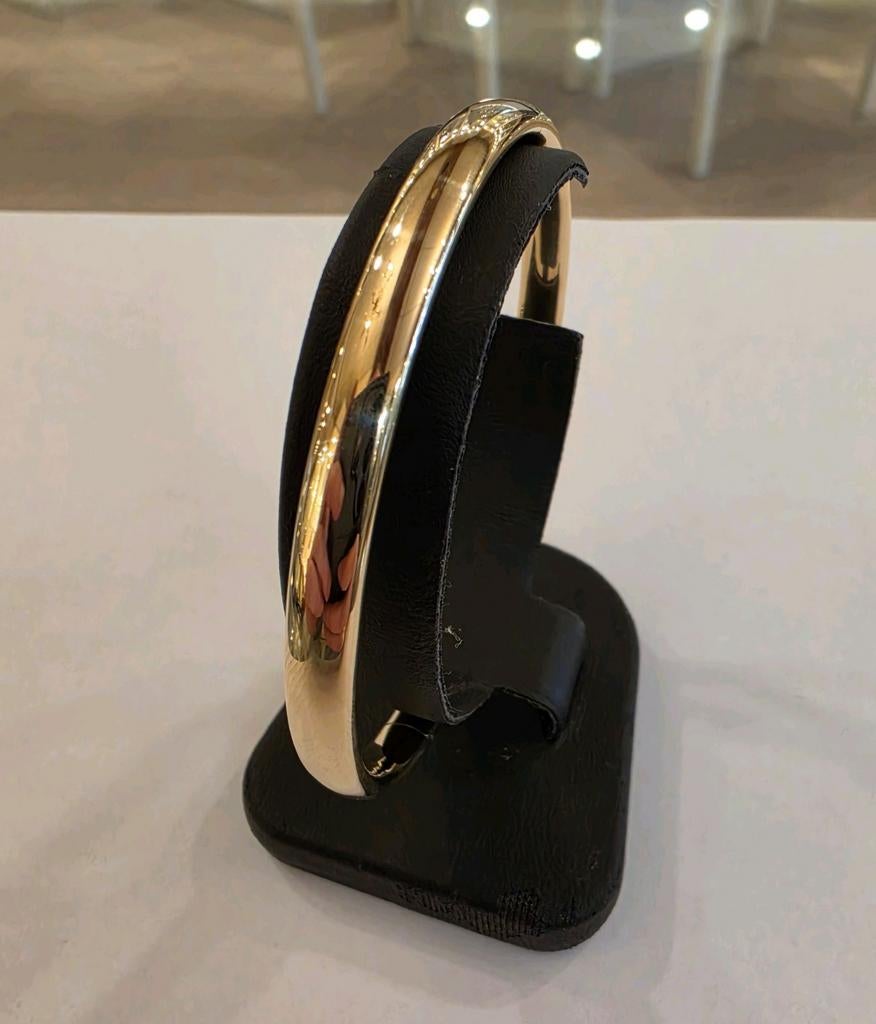14 karaats gouden slavenarmband / bangle geelgoud, Ophalen of Verzenden, Zo goed als nieuw, Goud, Goud