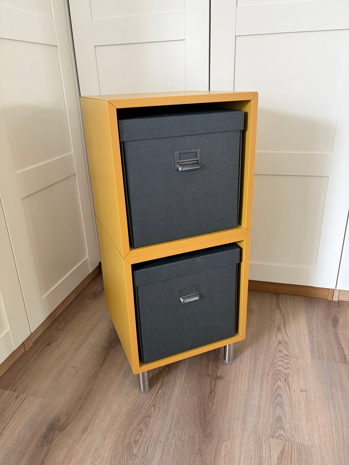 Gele Kast met Opbergbakken - 80x35x35 cm, Huis en Inrichting, Kasten | Overige, Ophalen of Verzenden, Gebruikt