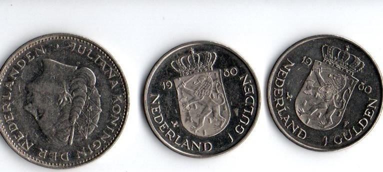 Gulden dubbele kop 1980 Rijksdaalder1970, Postzegels en Munten, Munten | Nederland, Verzenden, Koningin Beatrix, Overige waardes