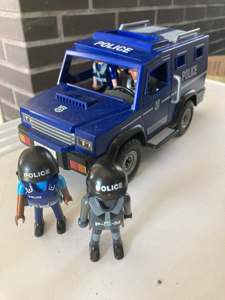 Playmobil politie auto en agenten, Ophalen of Verzenden, Gebruikt