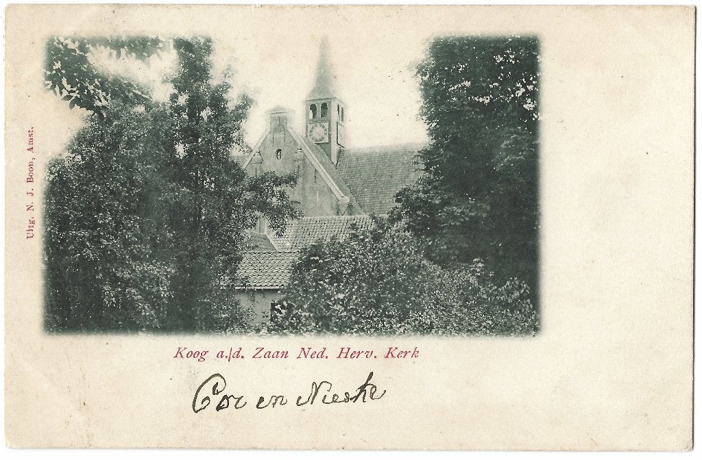 Koog aan de Zaan, Ned. Herv. Kerk, Verzenden, Voor 1920, Gelopen, Noord-Holland