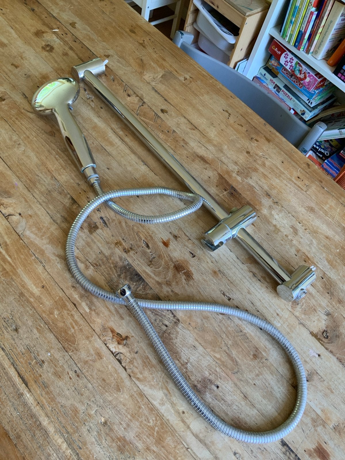 Doucheset met handdouche en stang, Ophalen, Gebruikt, Chroom, Douche