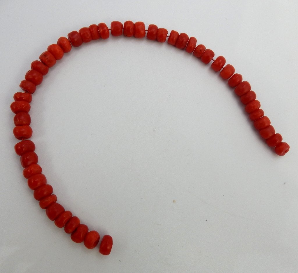 Streng grote antieke bloedkoralen 6mm, Sieraden, Tassen en Uiterlijk, Ophalen of Verzenden, Overige materialen, Armband, Met edelsteen