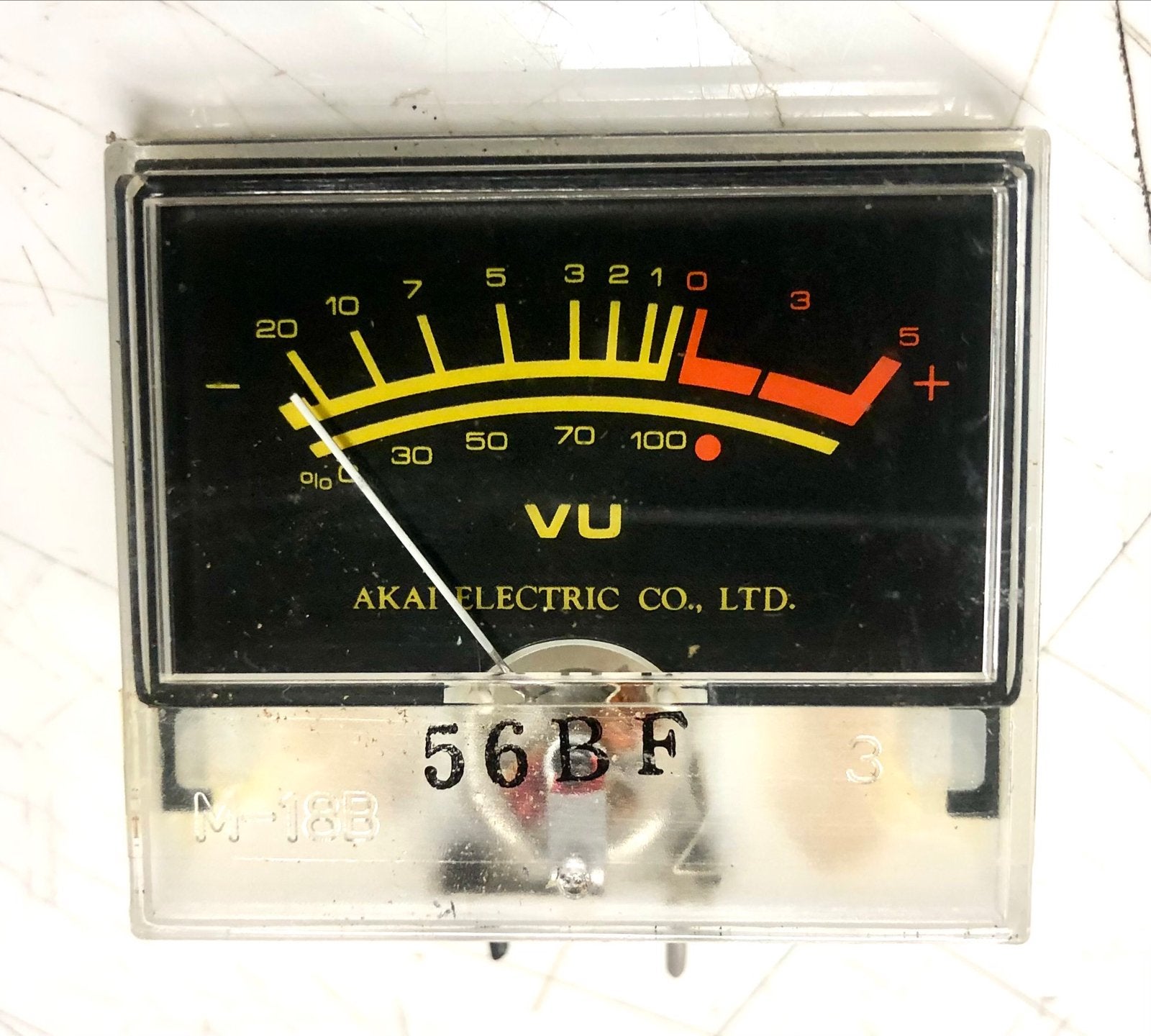 Vintage Akai VU Meter M-18B 56BF - Onderdeel, Audio, Tv en Foto, Ophalen of Verzenden, Bandrecorder