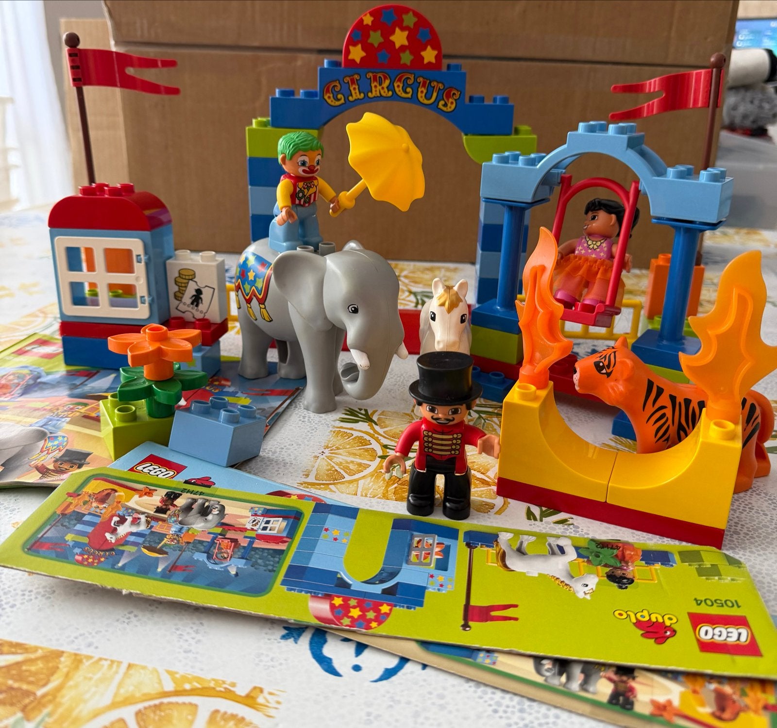 Complete Duplo Circus set (10504) met boekje, Gebruikt, Ophalen of Verzenden, Compleet, Duplo