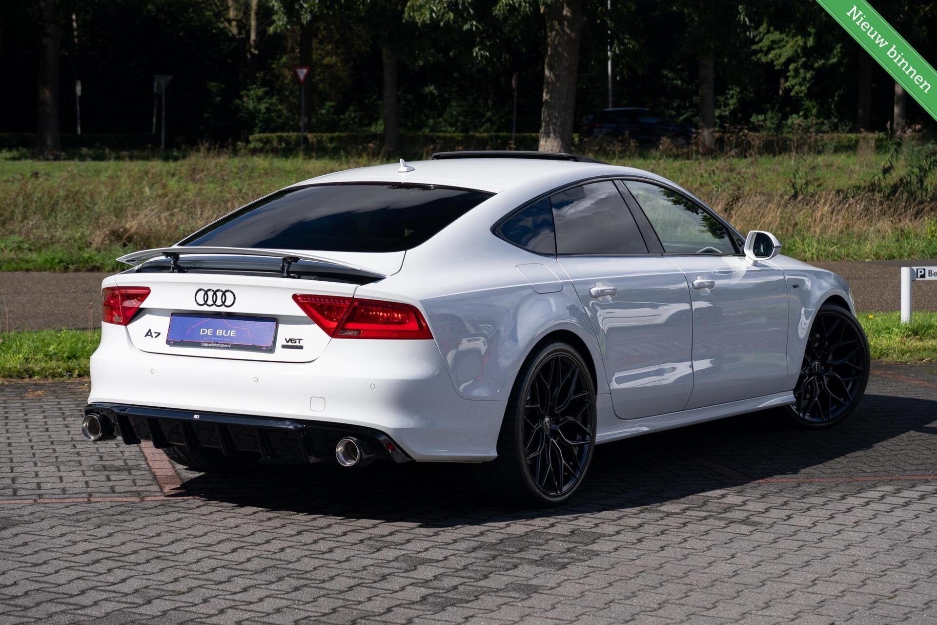 Audi A7 Sportback 3.0 TDI BiT 313PK Quattro|S-line|Panoramad, Auto's, Euro 5, Gebruikt, Zwart, 4 stoelen