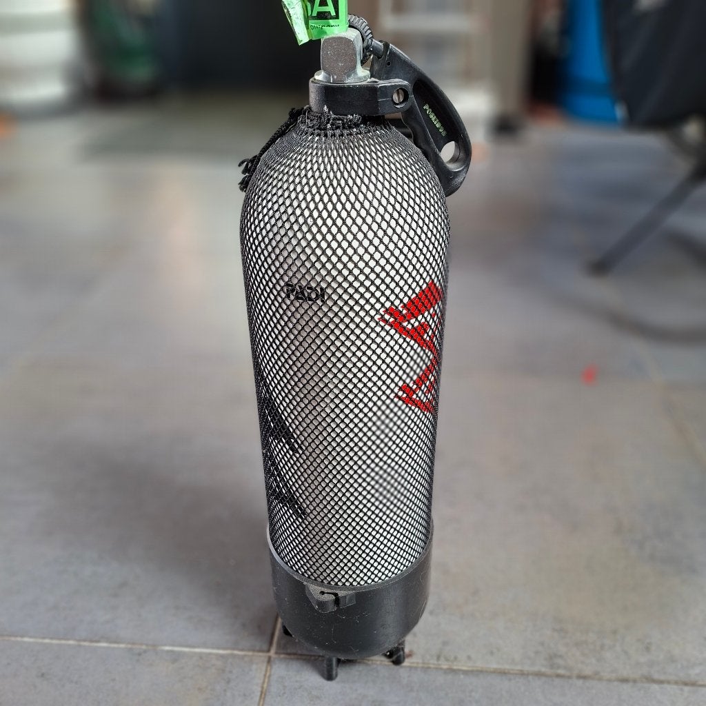 PADI Duikfles met net en handvat, Watersport en Boten, Duiken, Ophalen, Gebruikt, Duikfles