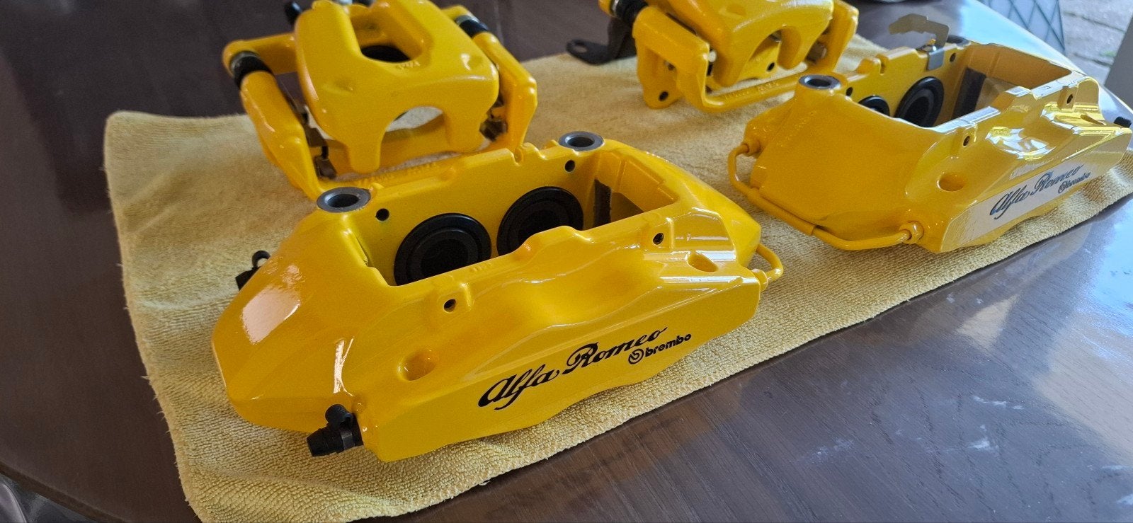 Alfa Romeo 159/Brera/Spider remklauwen set Giallo Modena, Ophalen, Nieuw, Alfa Romeo