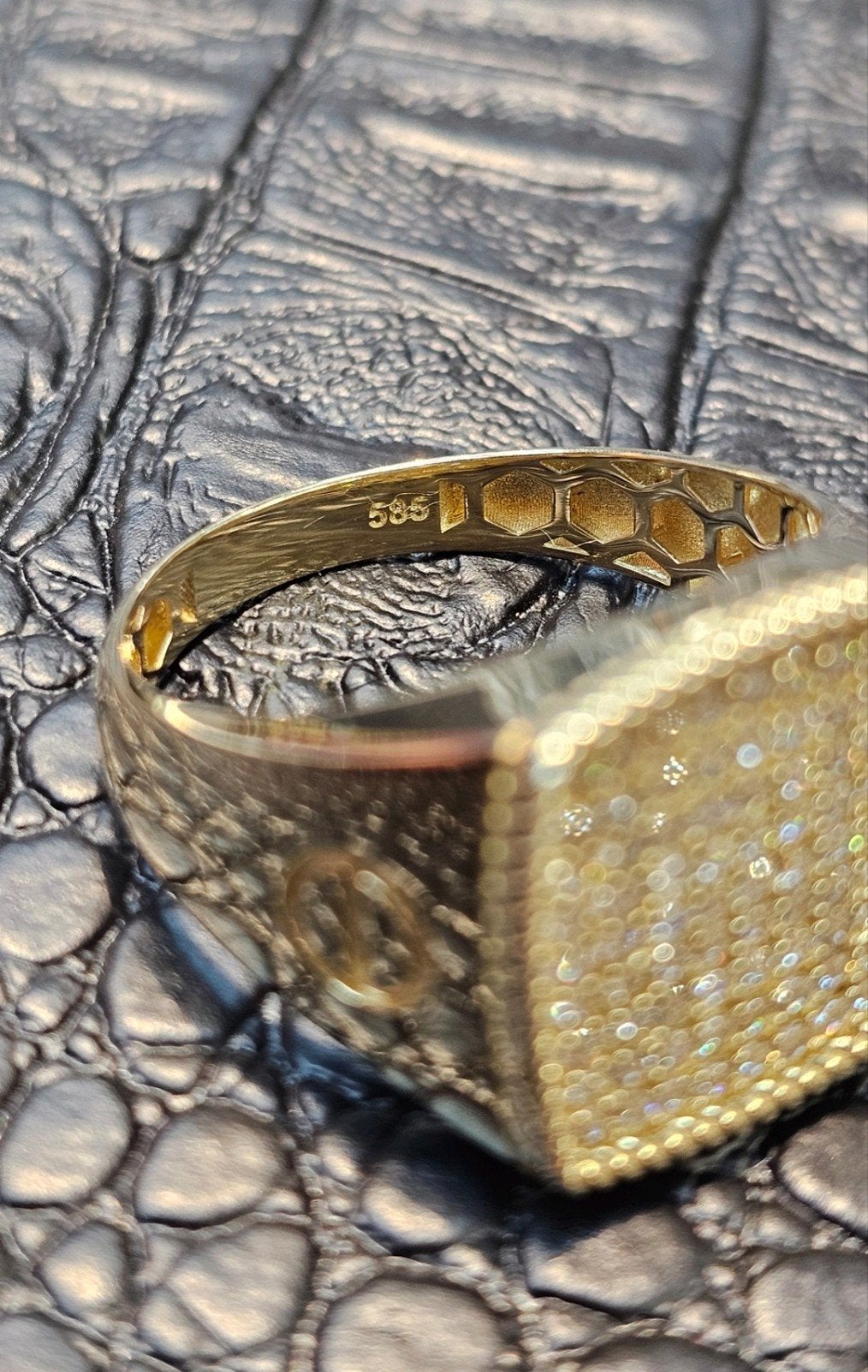 Prachtige 14k gouden ring, Heer, Nieuw, Ophalen of Verzenden, Goud
