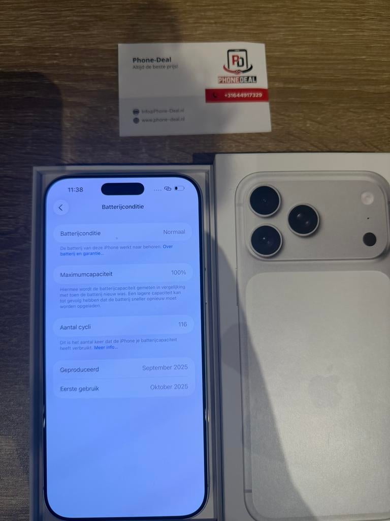 iPhone 17 pro max 256 gb factuur + Garantie, 256 GB, Apple, Apple, Zwart