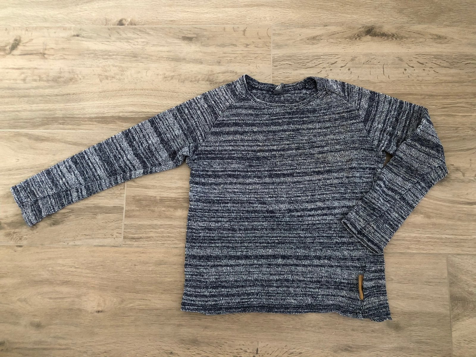 Stoere Zara Kuds trui sweater blauw wit gemeleerd 140, Ophalen of Verzenden, Gebruikt, Jongen, Trui of Vest