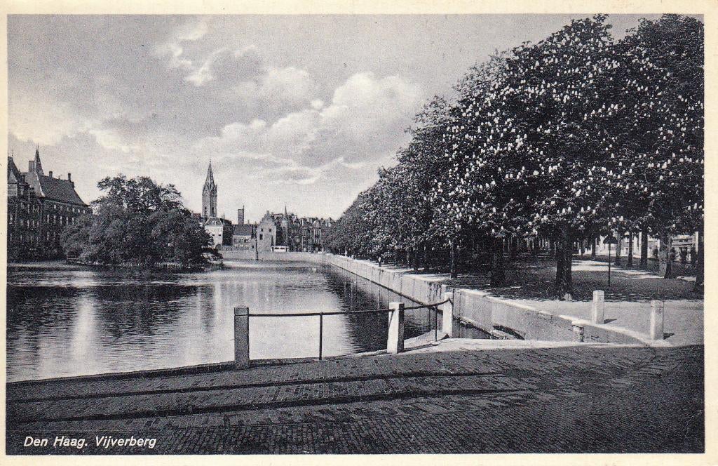 Den Haag   -   Vijverberg   ,   1934               =0020/21=, Verzamelen, Ophalen of Verzenden, 1920 tot 1940, Gelopen, Zuid-Holland