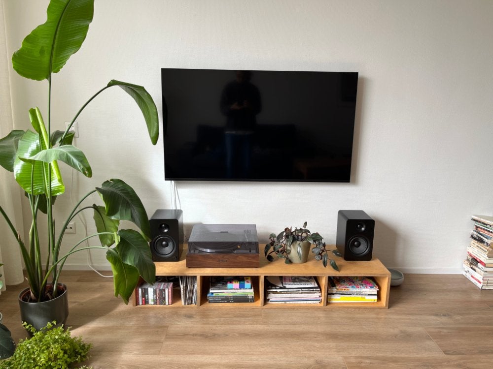 Berk Tv-meubel | Birch TV bench, Huis en Inrichting, Ophalen, Overige materialen, 150 tot 200 cm, Zo goed als nieuw
