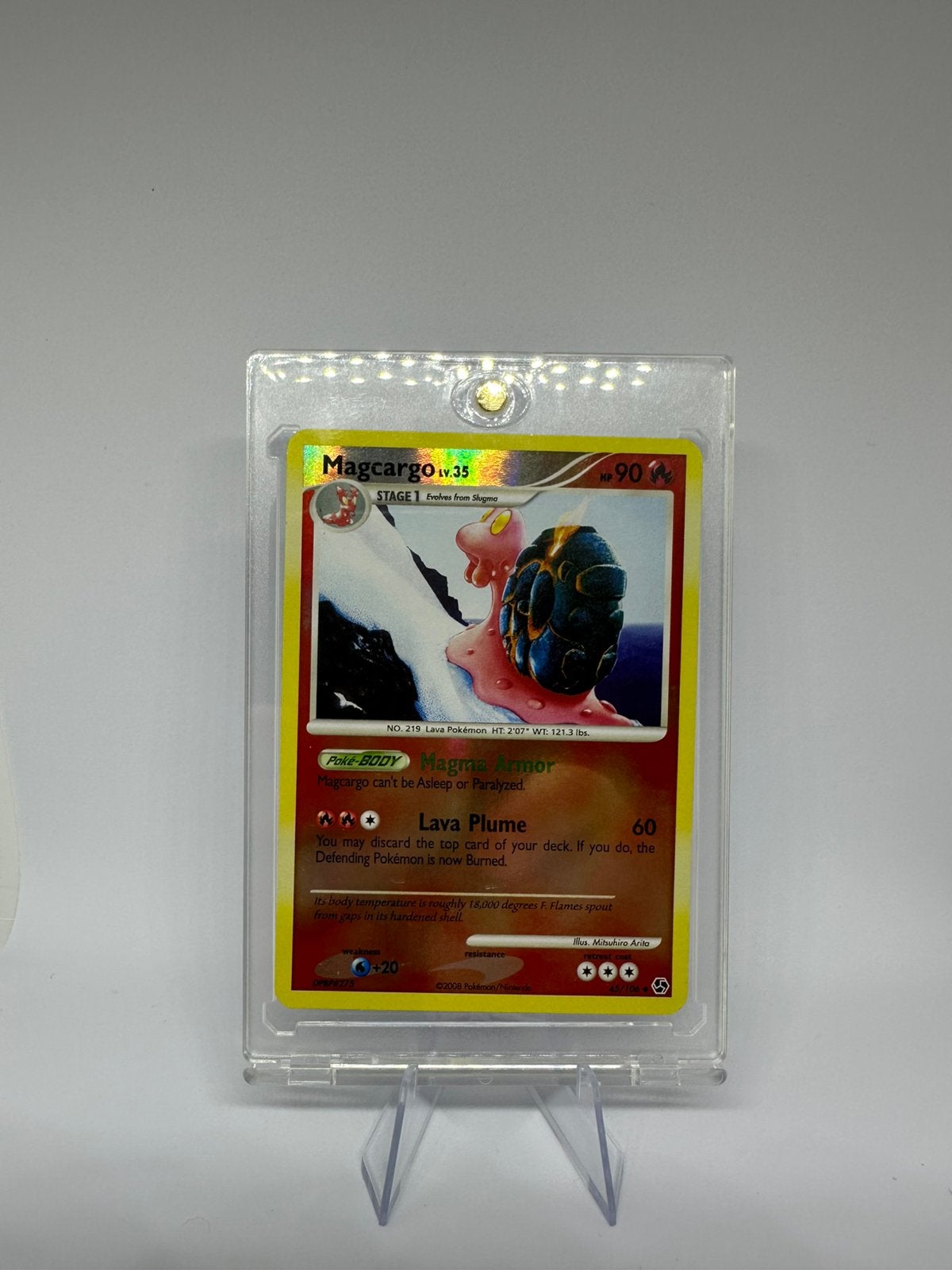 Magcargo 45/106  Great Encounters Pokemon Reverse Holo, Ophalen of Verzenden, Zo goed als nieuw
