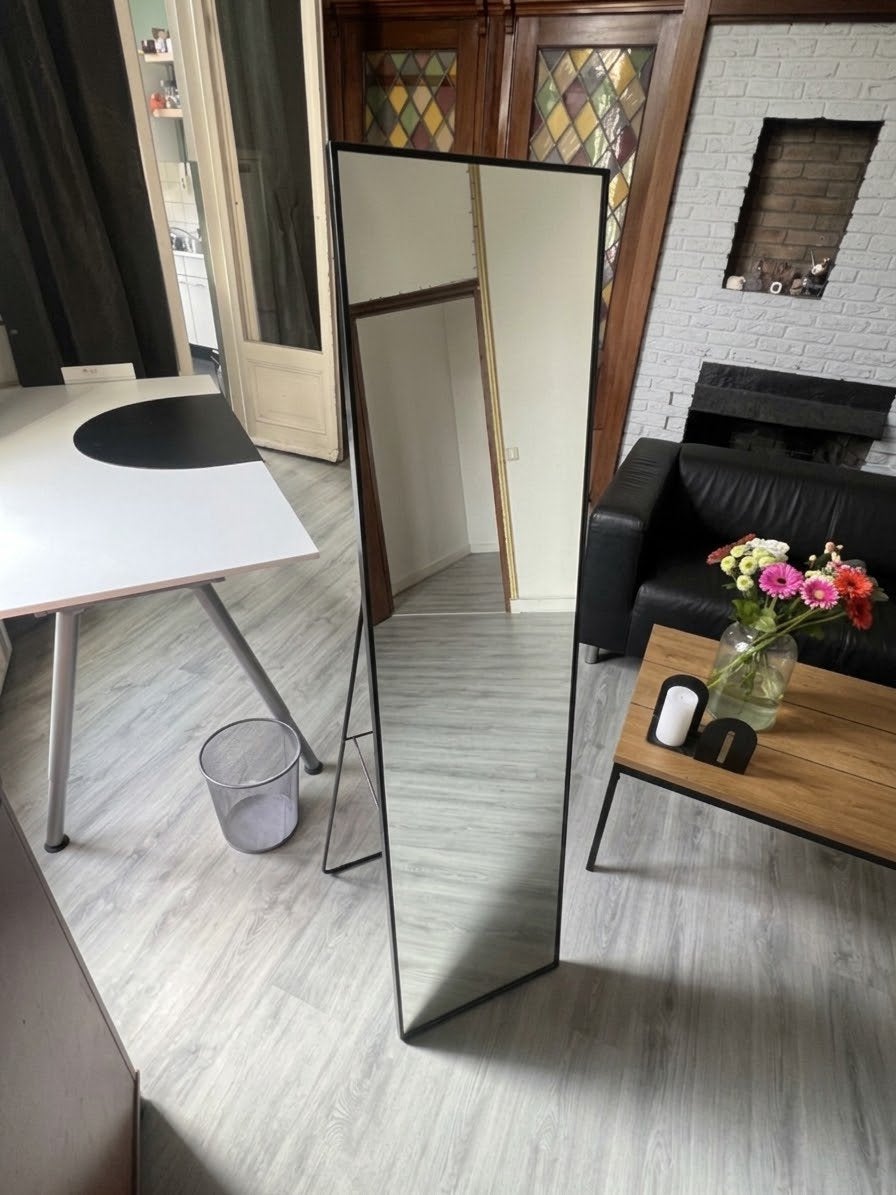 Staande spiegel 40x160cm in goede staat, Ophalen, Minder dan 50 cm, Zo goed als nieuw, 150 tot 200 cm
