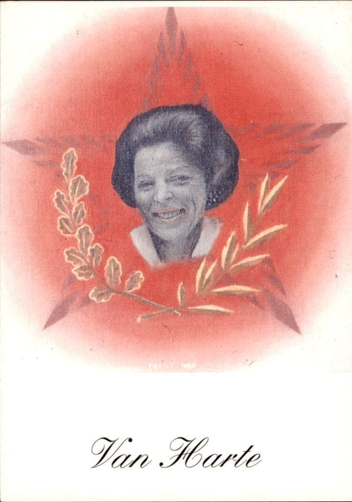 Van Harte Beatrix, Ophalen of Verzenden, 1980 tot heden, Ongelopen, Overige thema's