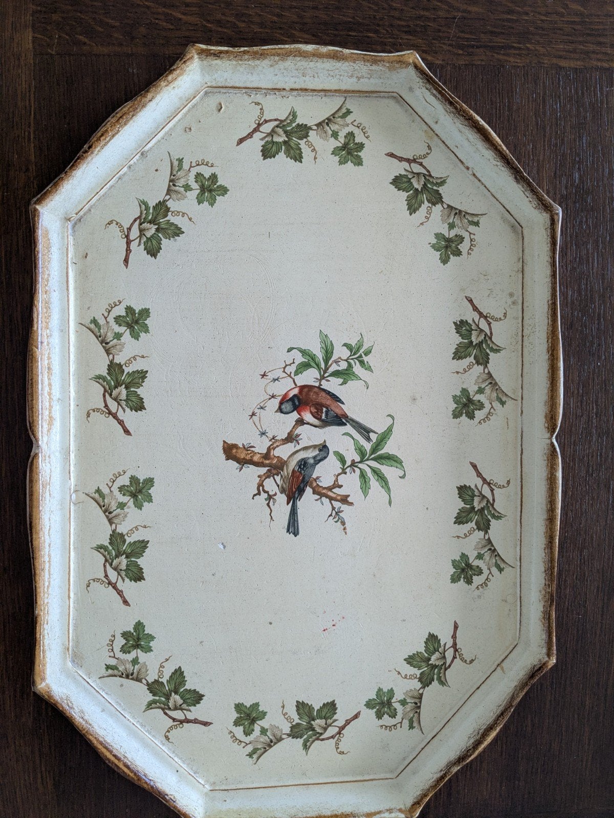 Retro dienblad, Huis en Inrichting, Overige materialen, Gebruikt, Ophalen of Verzenden, Met afbeelding/tekst