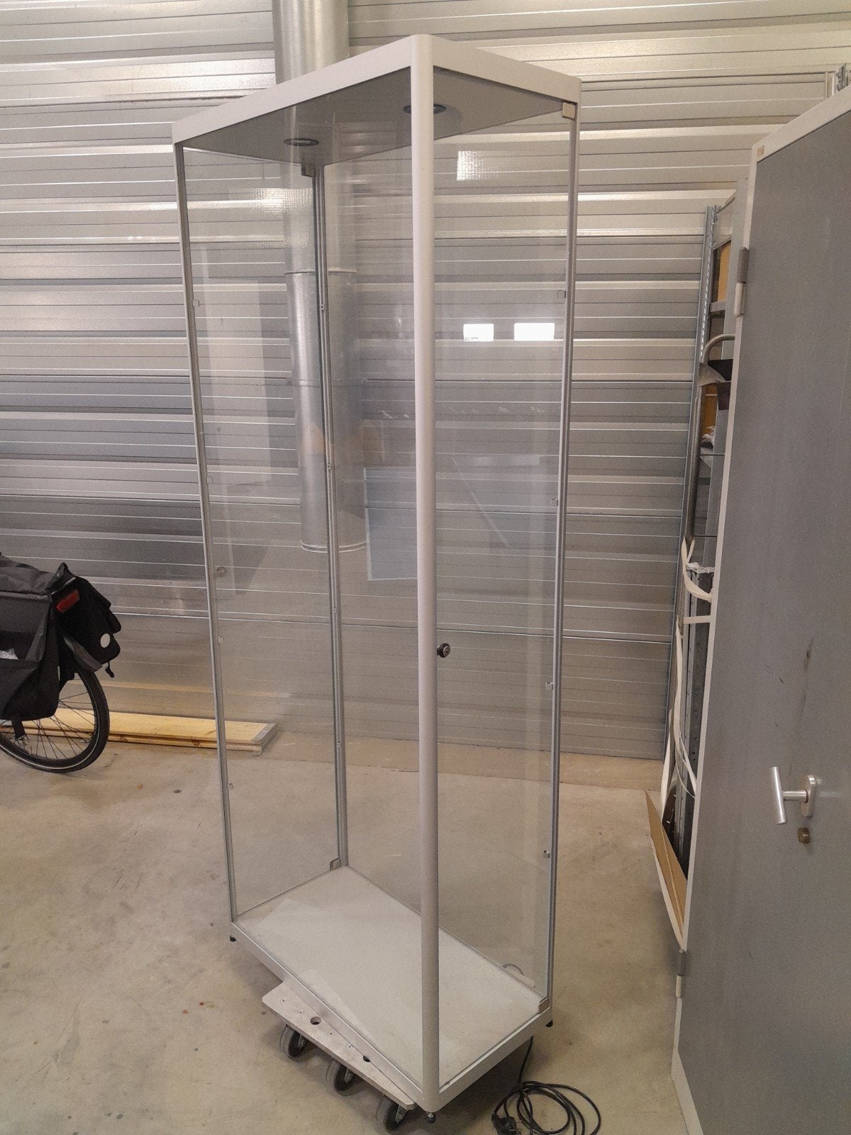 Glazen Vitrinekast met 4 Legplanken en Sleutel - 80x40x200cm, Ophalen, Met plank(en), 50 tot 100 cm, Glas