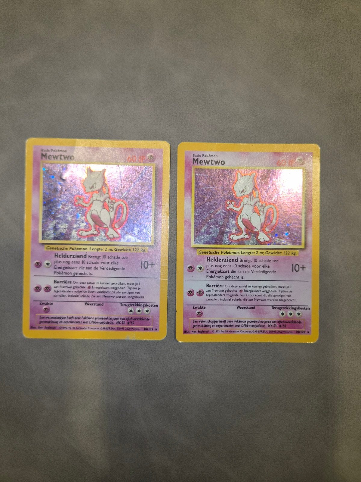 Mewtwo base set holo set pokemon kaarten, Ophalen of Verzenden, Meerdere kaarten