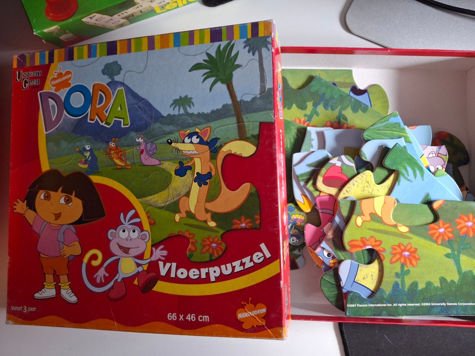 Dora vloerpuzzel, Ophalen of Verzenden, 10 tot 50 stukjes, Gebruikt, 2 tot 4 jaar