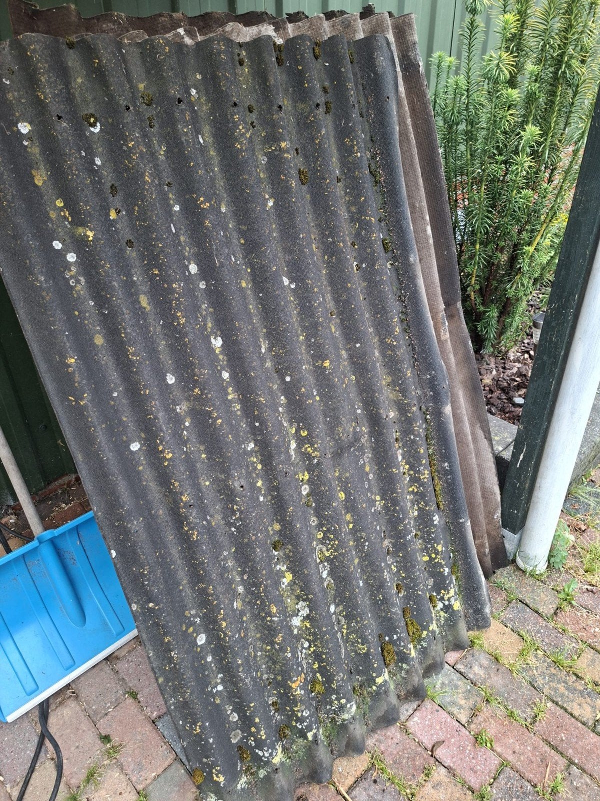 bitumen golfplaten, Ophalen, Gebruikt