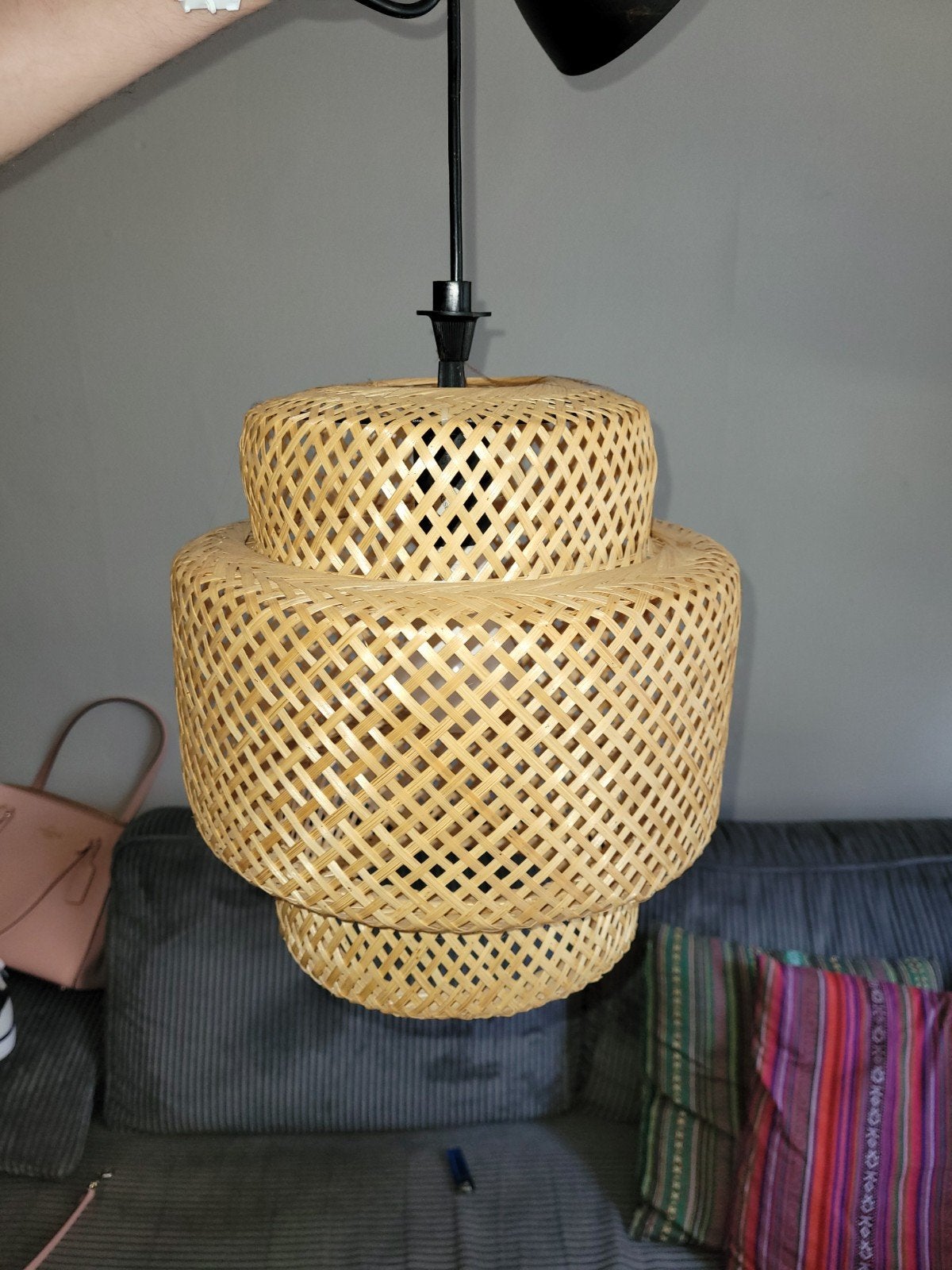 Bamboe hanglamp - Natuurlijke en sfeervolle verlichting, Natuurlijk materiaal, Boho, Scandinavisch, Natuurlijk, Zo goed als nieuw