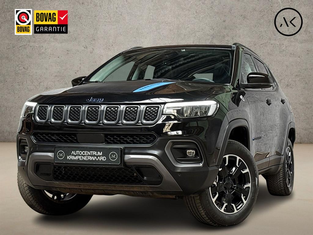 Jeep Compass 4xe 240 Plug-in Hybrid Electric Trailhawk 240Pk, Auto's, Jeep, Automaat, 12 maanden, Zwart, 4 cilinders