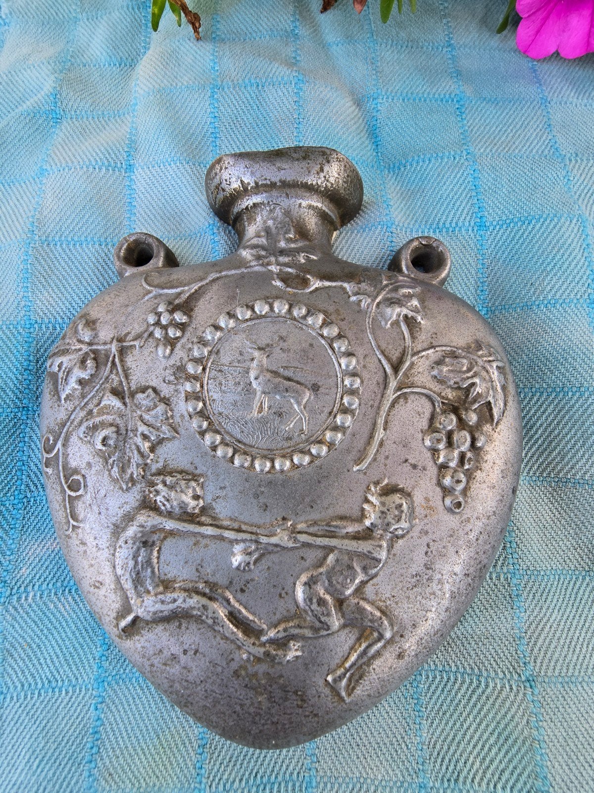 Antieke tinnen wijn waterkruik, Antiek en Kunst, Ophalen of Verzenden