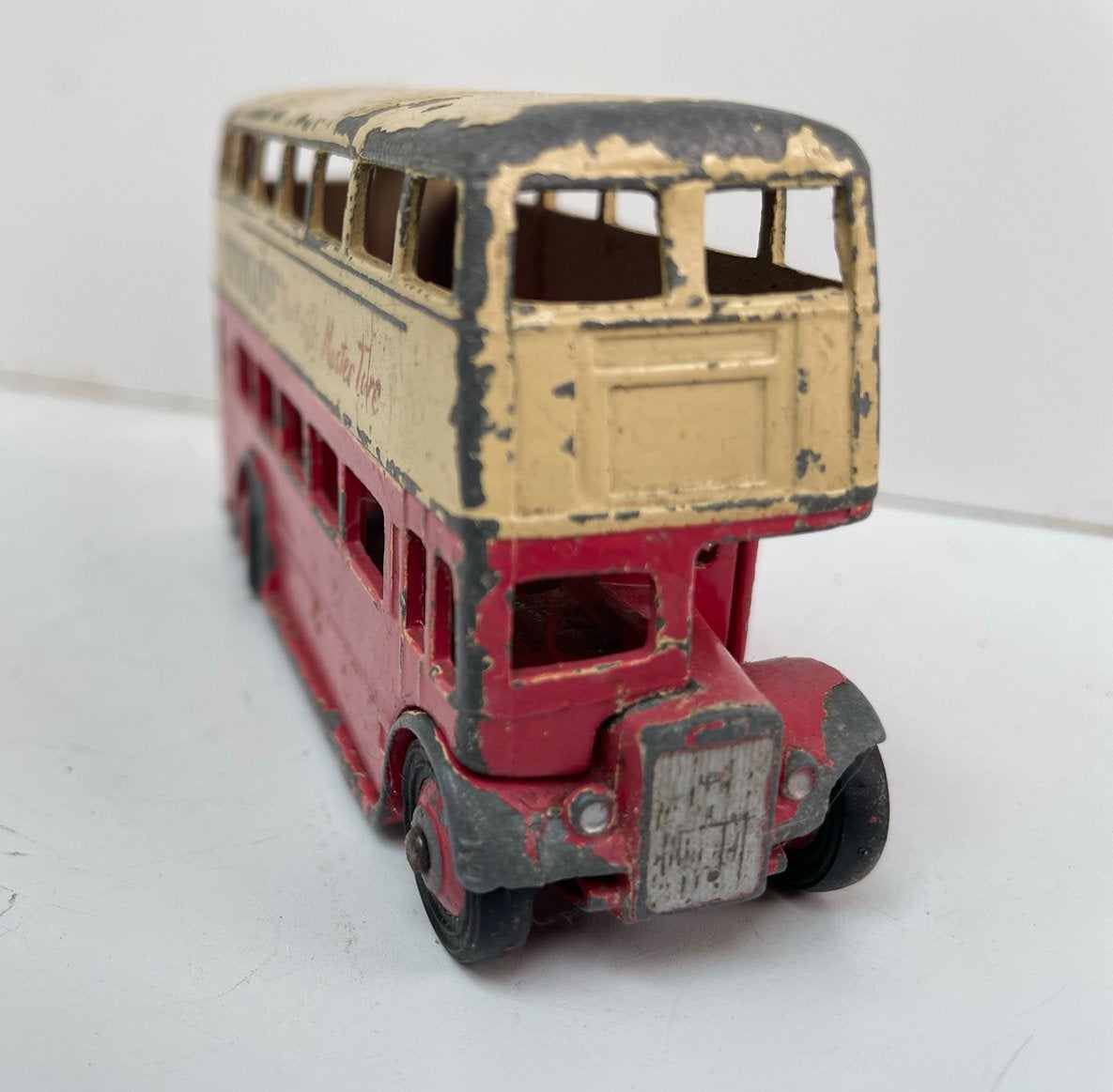 Vintage Dinky Toys Dubbeldekker Bus - Dunlop Reclame, Ophalen of Verzenden, Gebruikt, Overige typen, Overige merken