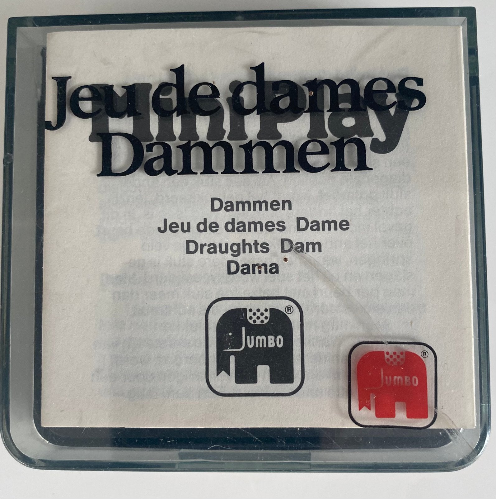 Jumbo MiniPlay Dammen 1983, Een of twee spelers, Ophalen of Verzenden, Nieuw, Reisspel