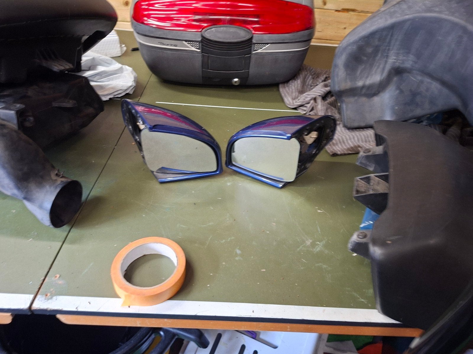spiegel links en rechts motor bmw 1100 rt, Ophalen, Gebruikt