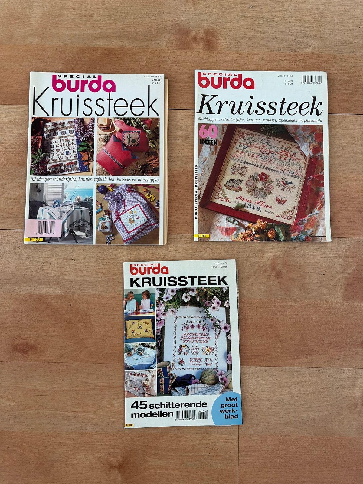 Burda Kruissteek Tijdschriften - 3 Stuks, Ophalen of Verzenden, Gebruikt, Handborduren, Patroon