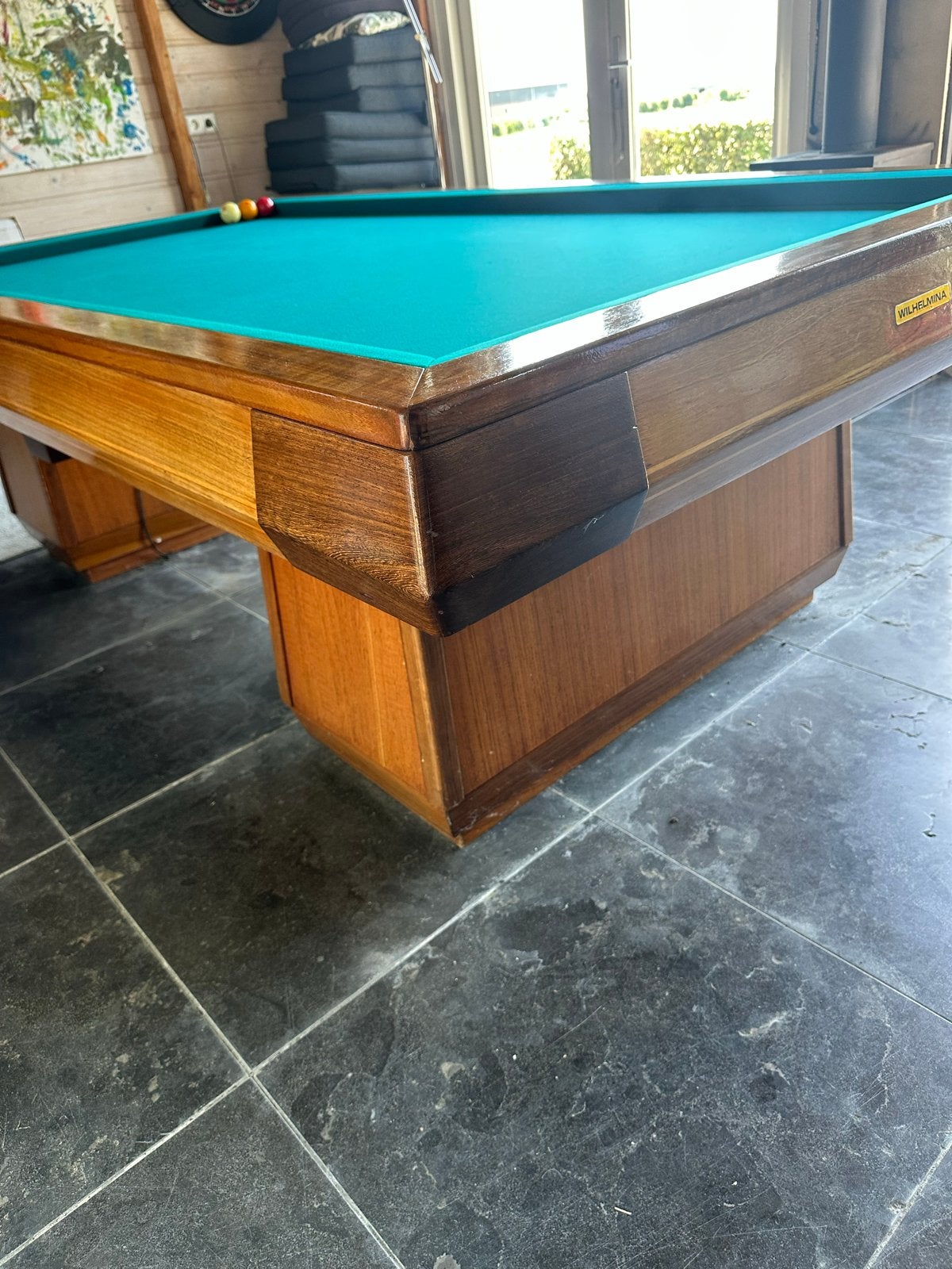 Biljart Wilhelmina 115x230 met accessoires, Sport en Fitness, Biljarten en Poolen, Ophalen, Gebruikt, Biljarttafel