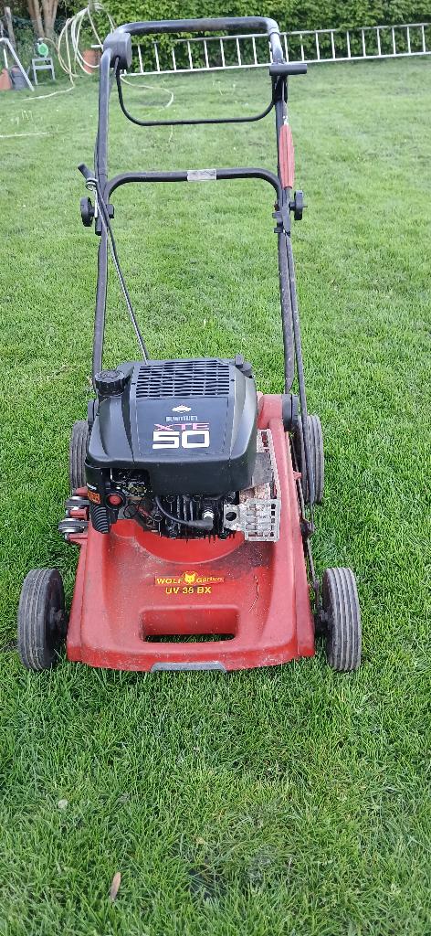 Verticuteer machine, Tuin en Terras, Ophalen, Gebruikt, Benzine-grasmaaier, 50 cm of meer
