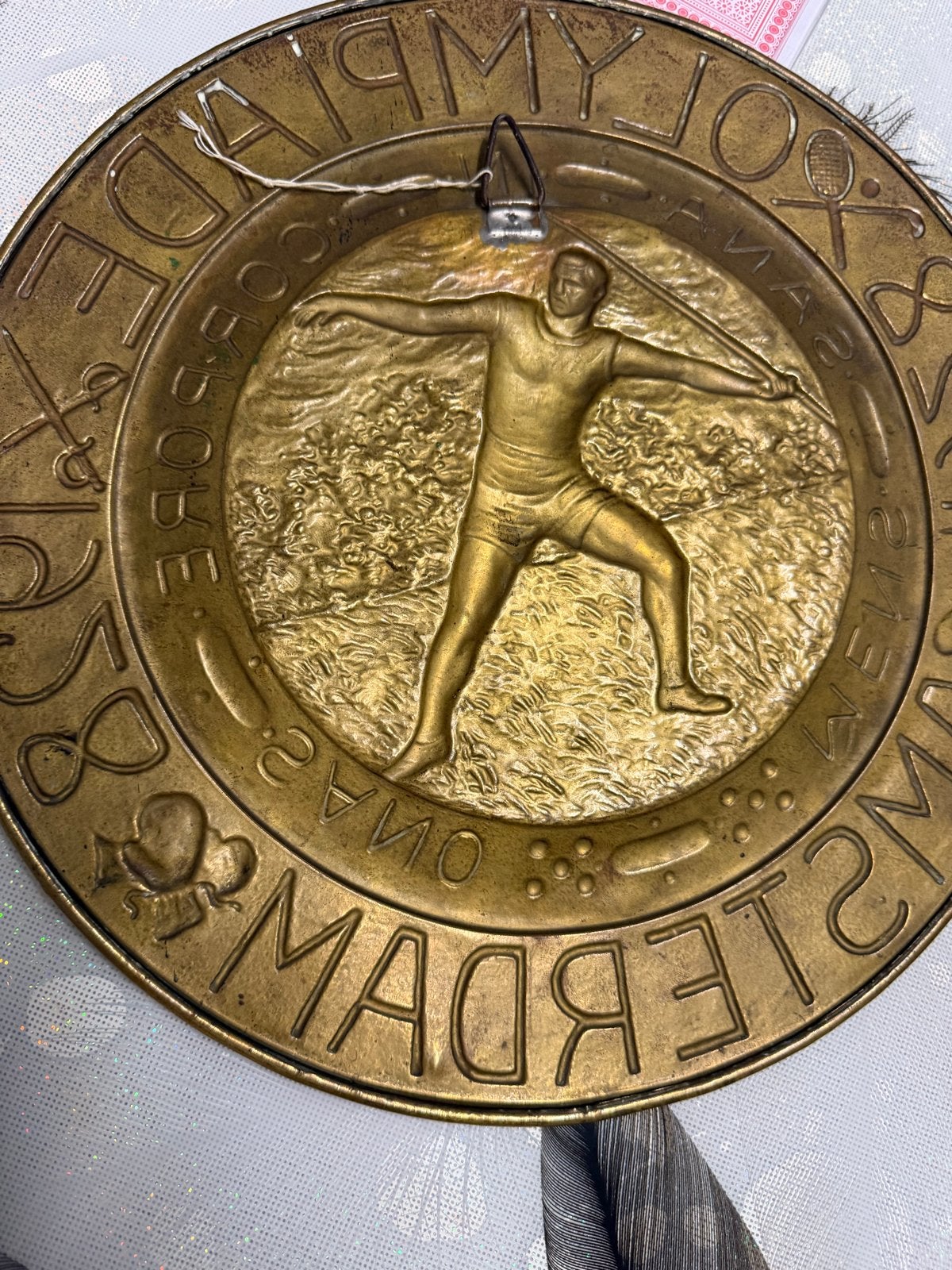 Olympische Spelen Amsterdam 1928 Medaille/Plaquette, Ophalen of Verzenden, Brons