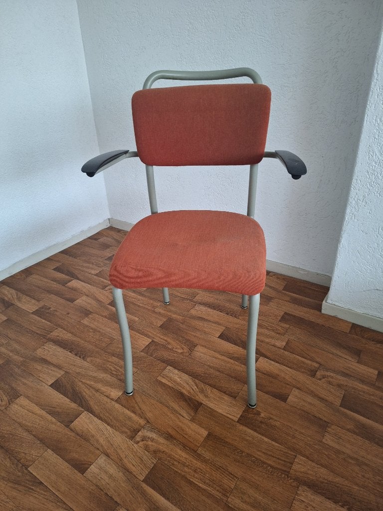 Vintage jaren '60 Gispen bureaustoel, Ophalen, Gebruikt, Rood, Bureaustoel