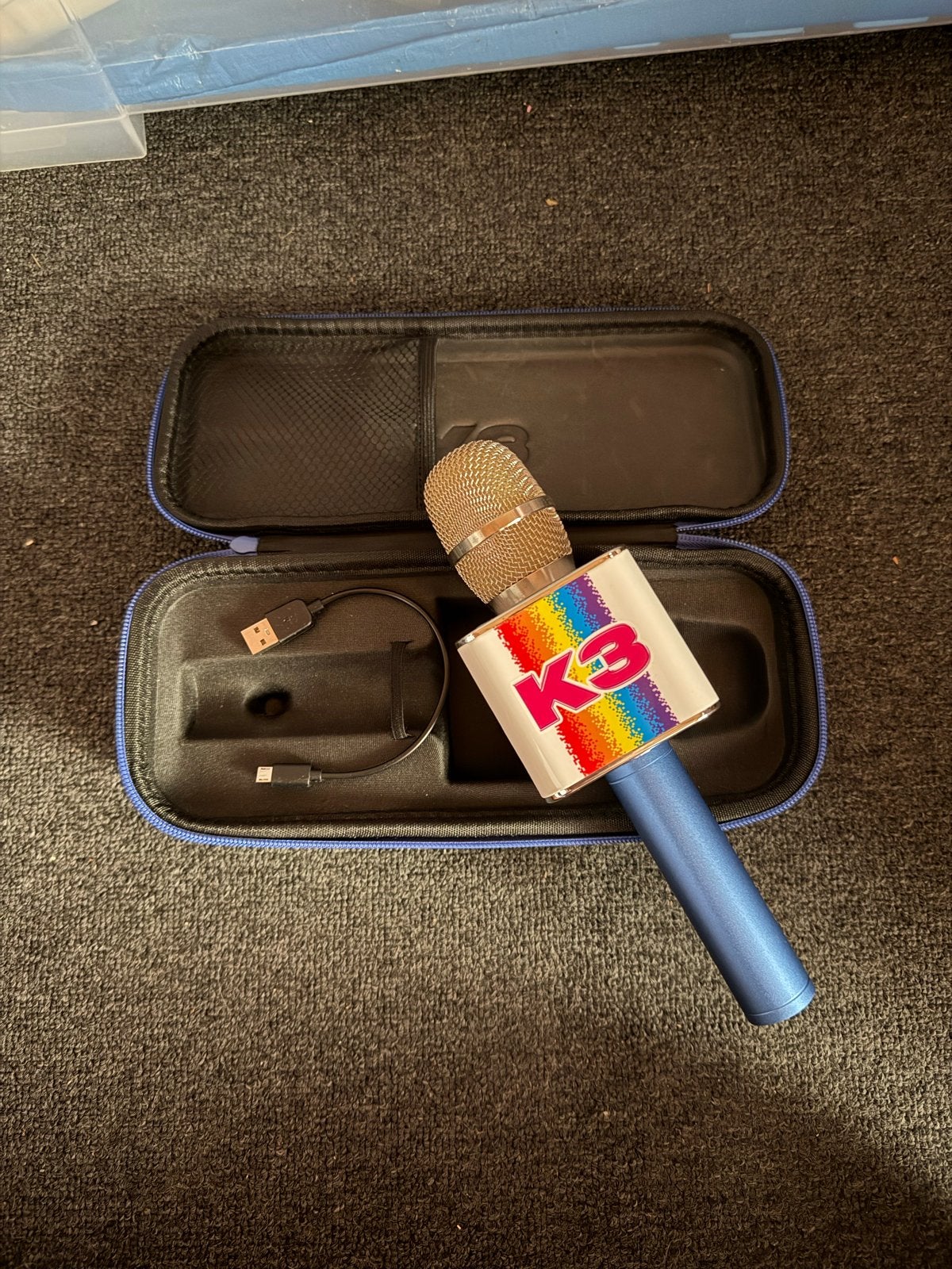 K3 Microfoon met opbergtas en oplader - Werkt perfect!, Ophalen, Gebruikt, Microfoon(s)