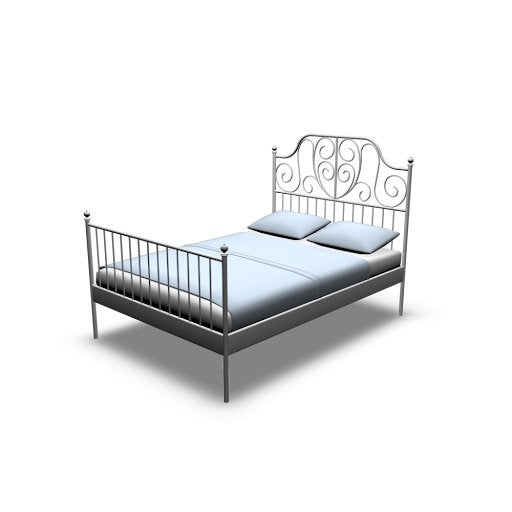 Ikea Leirvik bedframe en matras 140x200, Huis en Inrichting, Ophalen, Gebruikt, Wit, Tweepersoons