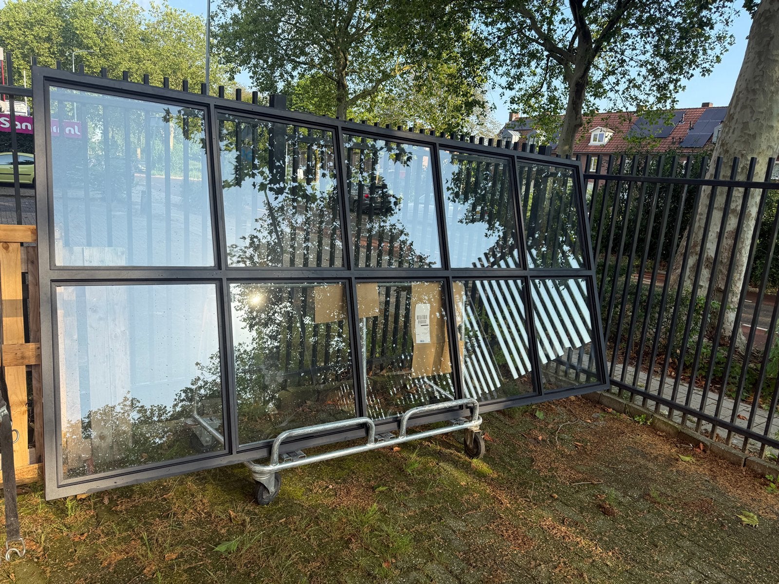 Maatwerk stalen glaspui 345x170 cm industriële uitstraling, Overige typen, Zo goed als nieuw, 160 cm of meer, 160 cm of meer