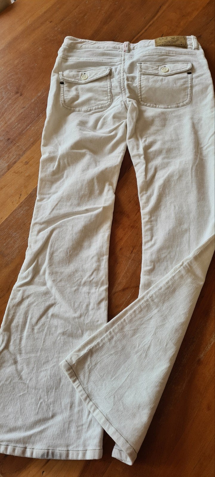 witte broek, heel fijne rib, Broek, Meisje, Ophalen of Verzenden, Zo goed als nieuw