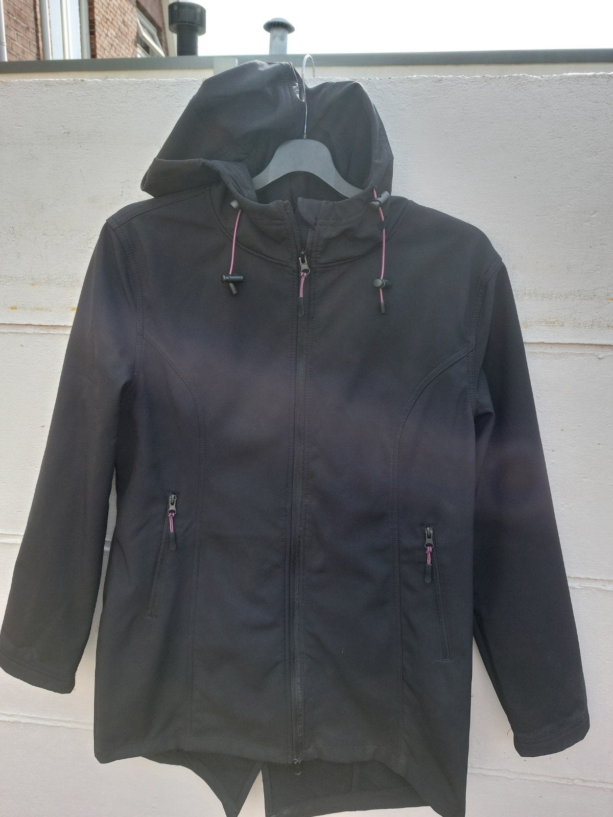zwarte wind jack, Kleding | Dames, Jassen | Winter, Ophalen of Verzenden, Zo goed als nieuw, Zwart