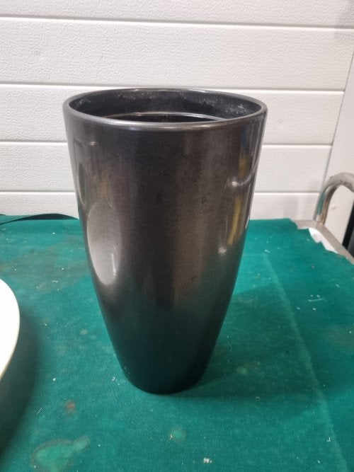 bloempot vaas grijs antraciet, Ophalen of Verzenden, 'T Olde Gre-j, Info@toldegrej.nl, Endepoelstraat 20f Didam