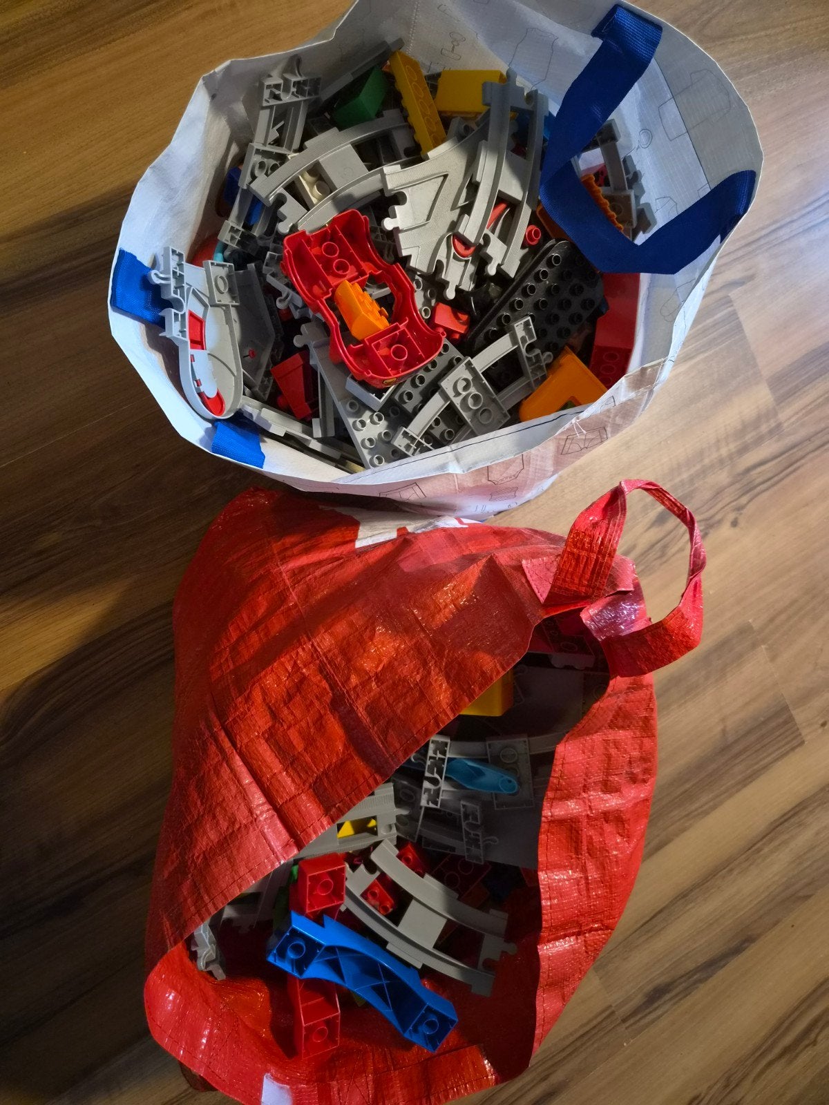 duplo 2 volle boodschappentassen