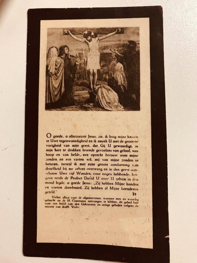Bidprentje Johanna Christina Habraken - 1945, Verzamelen, Bidprentjes en Rouwkaarten, Ophalen of Verzenden, Bidprentje
