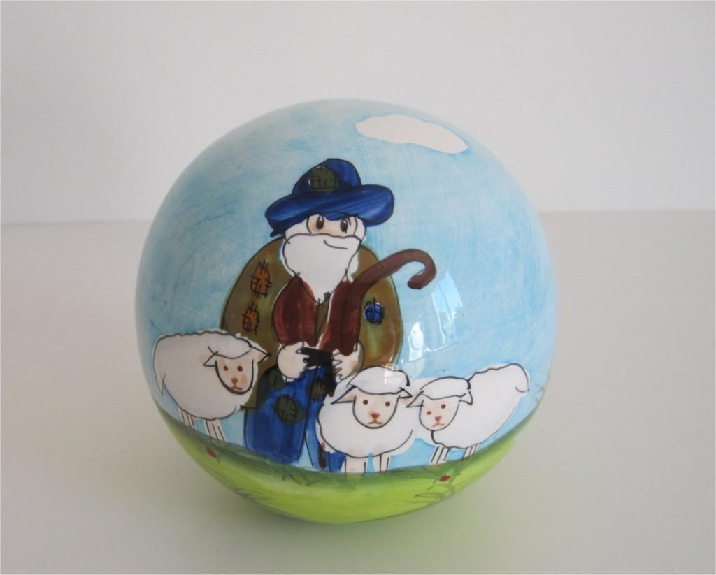 Bol van keramiek - schaapsherder met schapen, Antiek en Kunst, Antiek | Keramiek en Aardewerk, Ophalen of Verzenden
