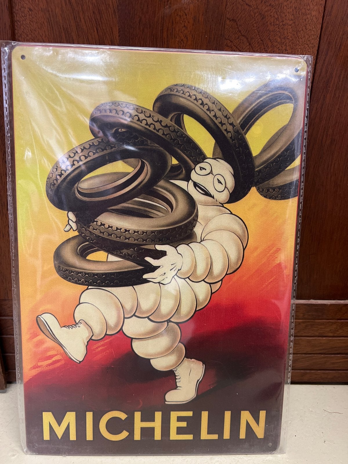 Michelin Bibendum Reclamebord - Vintage Look, Ophalen of Verzenden, Nieuw, Auto's