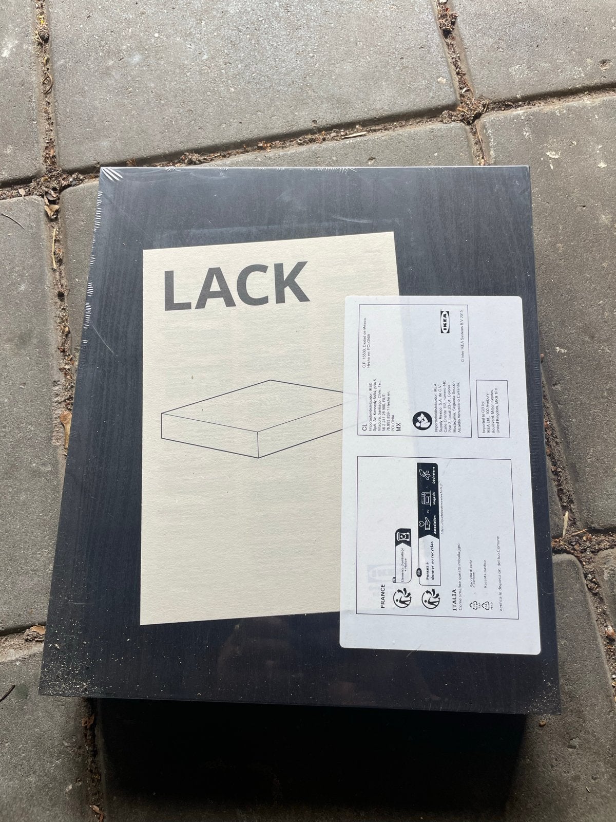2 IKEA LACK plankjes - Zwart, nieuw in verpakking, Ophalen, Nieuw